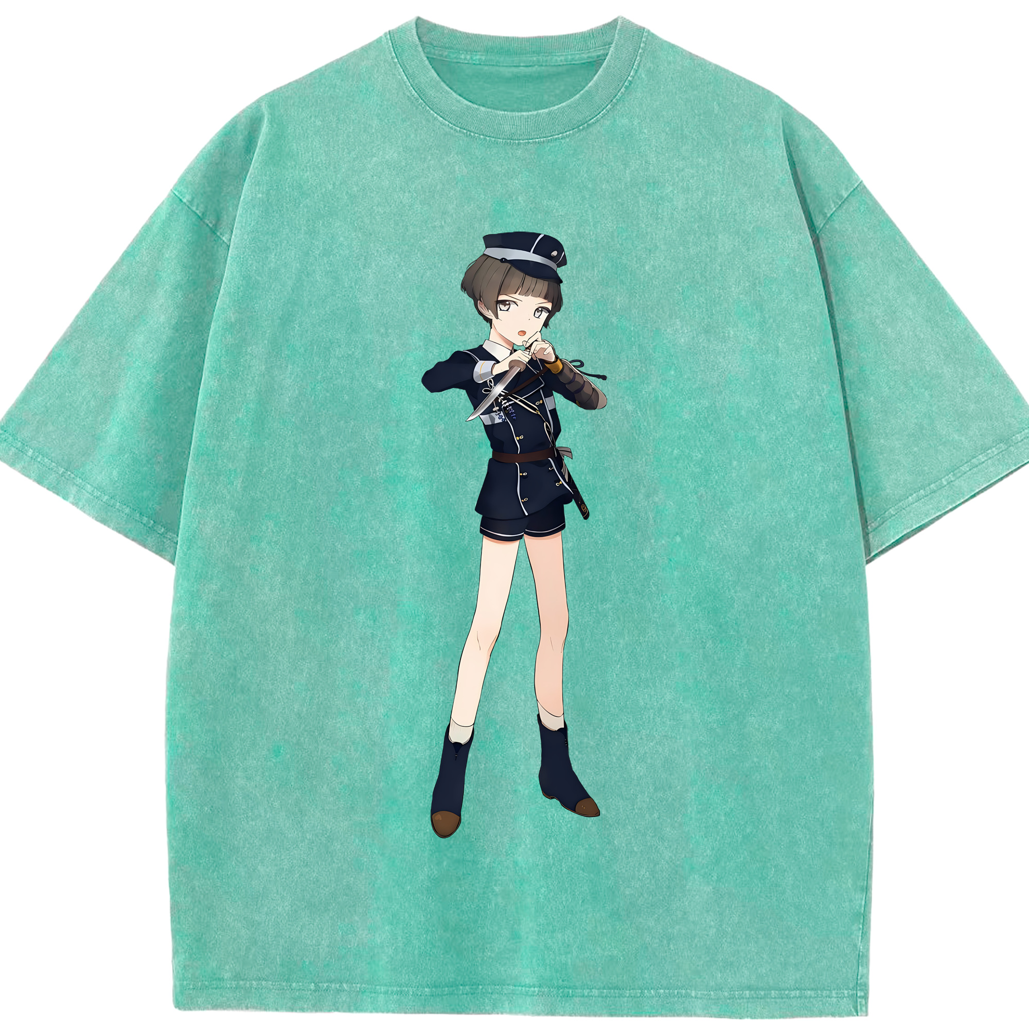 （画像用） 刀剣乱舞 Touken Ranbu 綿100% ヴィンテージ風 半袖Tシャツ（フロントプリント）